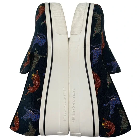 Stella McCartney Black Binx Crouching Cat Platform Loafers Size EU 39 Runs Small - Picture 6 of 10